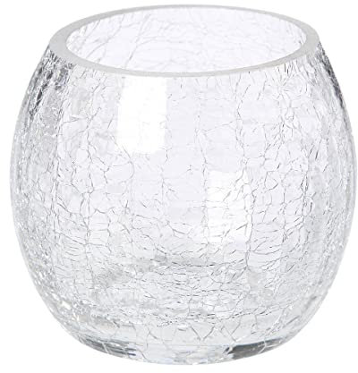 Atmosphera - Photophore - verre craquelé - H7 cm