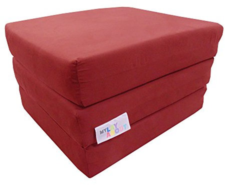 MyLayAbout Adult Z Bed Memory Foam Fold out/Chairbed/Mattress | 10 Colour | Single (Red)