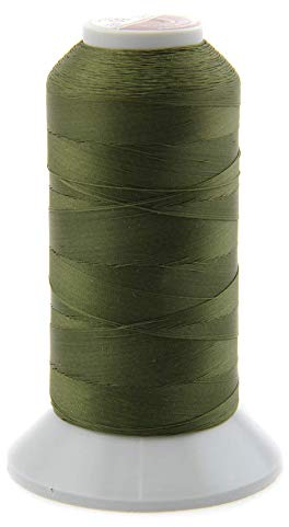 NTS Nähtechnik 1000m professionelles Nähgarn, Ledergarn 40 N, Farbauswahl, Filament Garn für Leder (Olivgrün)