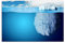 120x80cm - Wasser Eisberg Natur Unterwasser - Bild auf Keilrahmen modern stilvoll - Bilder und Dekoration