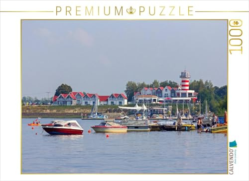 CALVENDO Puzzle Leuchtturm am Geierswalder See | 1000 Teile Lege-Größe 64 x 48 cm Foto-Puzzle für glückliche Stunden