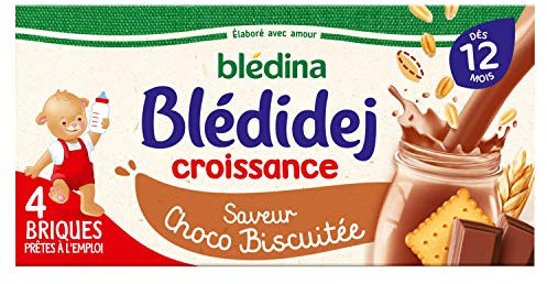 Blédina Blédidej Croissance Céréales Lactées Saveur Choco-Biscuitée dès 12 mois 4 x 250 ml
