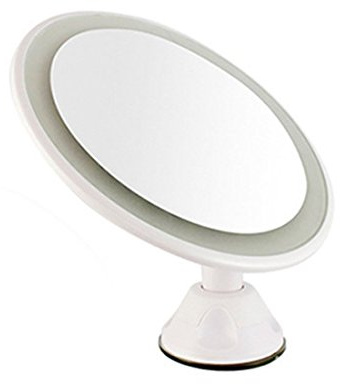 LSHCX 7X Magnifying USB Rechargeable LED Lighted Makeup Mirror,Bathroom Vanity Mirror with Strong Suction Cup,360 Degrees Rotation
