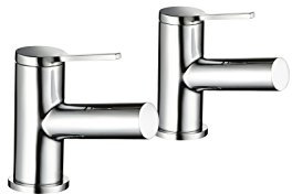 Mira Showers 2.1816.002 Relate Contemporary Basin Pillar Taps - Chrome
