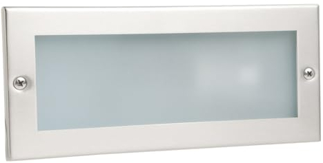 DOPO LIGHTING - Faretto da incasso a parete XALOC, in acciaio inox E27 porta lampada da esterno IP44. Apparecchio da incasso rettangolare per pareti, passaggi e scale.