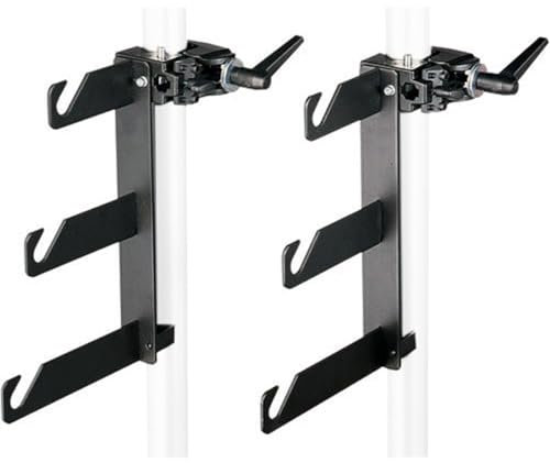 Manfrotto 044 B/P Clamps-2 Halter Haken 045 montiert auf 2 superclamps 035