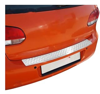 OMAC Ladekantenschutz für VW Golf Schrägheck 2004-2012 Chrom gebürstet | Stoßstangenschutz, fahrzeugspezifische Passform