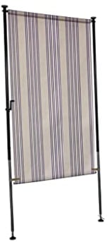 Angerer Freizeitmöbel GmbH Balkonsichtschutz Exklusiv - Senkrechtmarkise für Sicht- und Sonnenschutz - Montage ohne Bohren und Dübeln - ideale Balkonmarkise für Mietwohnungen (Beige-Braun, 150 cm)