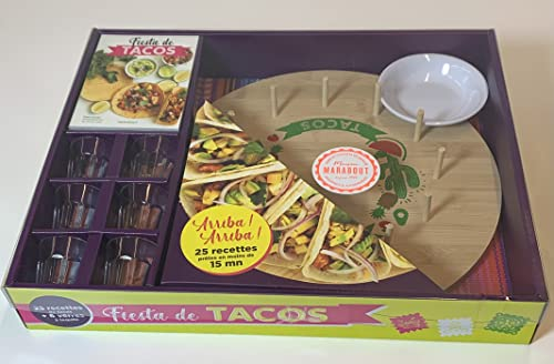 Coffret Fiesta de Tacos: Avec 1 planche en bambou, 6 verres à tequila, 1 ramequin et 1 livre de recettes: 13682