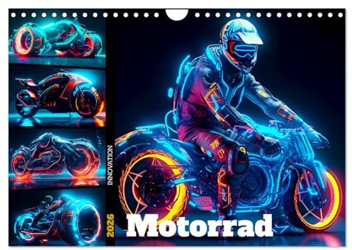 Motorrad Innovation (Wandkalender 2026 DIN A4 quer), CALVENDO Monatskalender: Entdecke die Zukunft des Motorrads aus der KI. (CALVENDO Sport)