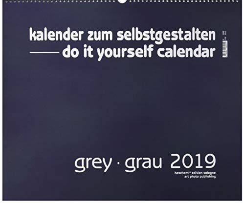 Grey - Grau 2023 - XXL Format - Do it yourself Calendar: Blankokalender zum Selbstgestalten-Do it yourself Calendar-BIG-XXL Format