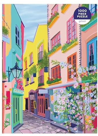 Galison London Passage – 1000 Piece Puzzle Fun and Challenging Activity with Bright and Bold Artwork of Colorful London Streets for Adults and Families