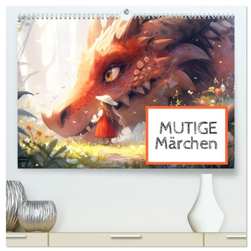 Mutige Märchen (hochwertiger Premium Wandkalender 2026 DIN A2 quer), Kunstdruck in Hochglanz: Märchenhaftes Lesevergnügen. Jeden Monat eine neue Geschichte. (CALVENDO Menschen)