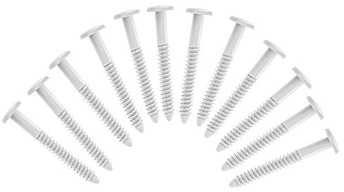 Exterior Solutions Vinyl Shutter Fastener Spike Loks for Installing Decorative Exterior Vinyl Shutters (White)