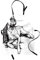 ABAKUHAUS Boxer-Hund Kochschürze, Monochrome Illustration eines Tieres in der Nähe eines gebürtigen Ethnic Tribal Element, Höhenverstellbar Maschienenwaschbar Kein verblassen, Schwarz Grau Weiß