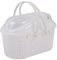 Iris Ohyama, Korb, Box, Tasche, Transportkäfig aus Kunststoff (PP) für Katze, Hund, 45 x T29 x H28.5 cm, MPC-450, Weiß