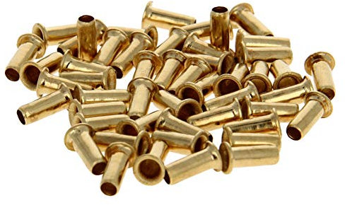 MroMax Hohlnieten, 1 cm x 0,4 cm (Länge x Außendurchmesser), Durchgangsloch, Kupfer, Hohlnieten, doppelseitig, Leiterplatte, 200 Stück