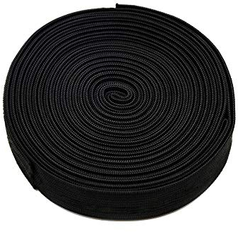 Black Elastic Band Cinta Elástica Plana Goma Ancha Elastica Costura Negra Cinta Elástica Costura Banda Elástica Negra (0.86 x 1.88 yardas)