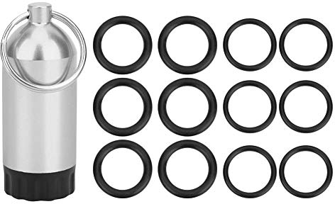 Keen so Mini Bouteille de Stockage de Cylindre + Joints toriques, Bouteille d'étanchéité de Bouteille de plongée Joint torique Joints toriques Mini Bouteille de Stockage de Cylindre OR-MT02(Argent)