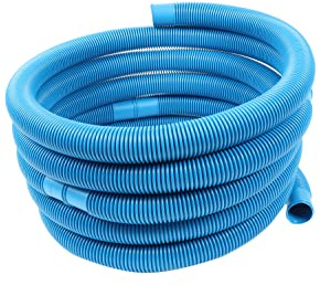 Poolschlauch/Schwimmbadschlauch NW 38mm, blau, (6m) | Spiralschlauch für Poolpumpe und Poolfilter | robust | flexibel | Chlor- und UV-Beständig | integrierte Muffe