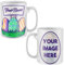 Purple Print House Custom Image And Name Easter Egg Mug - Personalised Easter Funny Gifts For Men Women Kids - Easter Coffee Tea Cup, White, One Size