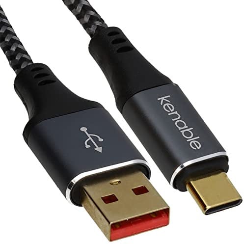 kenable PRO 20AWG USB-C Ultra Fast Charger/Quick Charge 3A+ Cable for Phones 1m Black