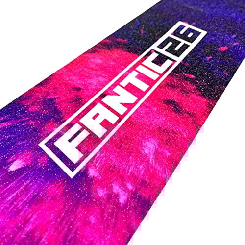 Fantic26 Stunt-Scooter Griptape Ersatz I Park I Kinder I Trick I Tret I Roller I Anti Rutsch Sandpapier 58,5cm I Passend für Decks bis 58,5cm x 15,5cm (Classic Kreidebomb Pink/Lila)