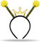 Hatstar Bienen Königin Haarreif mit Fühlern | Bienenantenne | Kopfschmuck für Damen | Haarschmuck Accessoire für Ihr Kostüm zu Fasching & Karneval