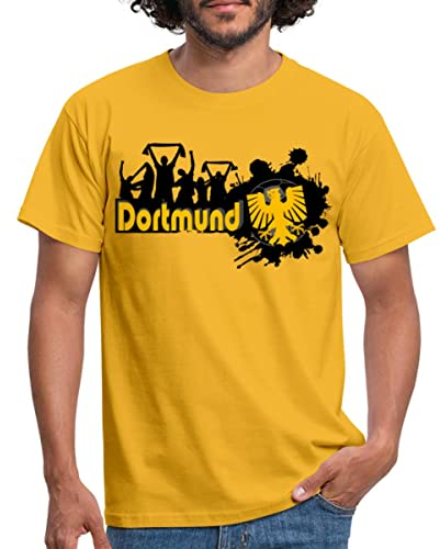 Spreadshirt Dortmund Stadt Fan Sport Fussball Männer T-Shirt, L, Gelb