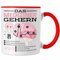Trendation - Das Mediziner Gehirn Tasse Geschenk Medizin-Studium Arzt Geschenkidee (Rot)
