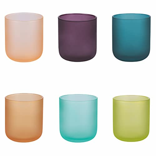Villa d'Este Home Tivoli 6er Set Wassergläser 300ml Glas Frosted Color Shock
