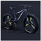 REOTEL 26 Zoll Mountainbike Herren Damen Mountainbike Fatbike, 7/21/24/27/30 Gang-Schaltung Erwachsene Fette Reifen Fahrrad, Rahmen Kohlenstoffstahl Vollfederung Bike,Blue 3 Spoke,7 Speed