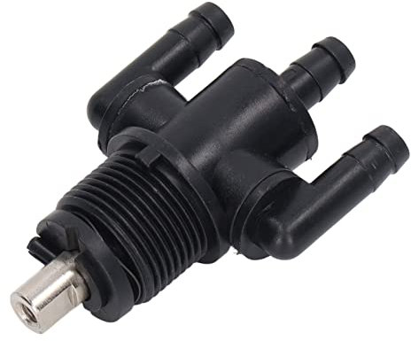 Rubinetto a 3 Vie Valvola di Intercettazione Carburante Leggera Lunga Durata Qualità OEM 7052154 Nero per ATV