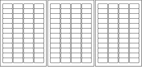 SmithPackaging A4 Self Adhesive Address Labels, 48 Labels Per Sheet, 100 Sheets, 45.7 x 21.2mm 4800 Labels (Pack of 3)