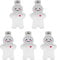 Yisawroy 5pcs Cute Gingerbread Man Candy Jar Candy Biscuits Bottle Sealed Jar Plastic Drink Bottle Milk Tea Bottle Storage Food