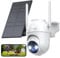 Camara Vigilancia WiFi Exterior Solar - 2K Camaras de Vigilancia sin Cables 360° Camara Vigilancia Exterior Batería Camara de Seguridad Exterior con Detección Humana PIR y Visión Nocturna Color