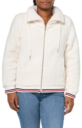 Tommy Hilfiger Sherpa-Bomber für Damen, Weiches Elfenbein, XL