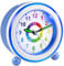 Ayybboo Réveil Enfant Fille Garçon,Horloge Analogique Pédagogique sans Tic-Tac avec Veilleuse et Snooze,Cadeau pour Chambre d'enfant, École, Anniversaire (Bleu)