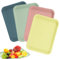 4 PCS Plastic Tray for Food Serving, 4 Colors Serving Tray 33 X 22.5cm Cafeteria Trays Small Tray for Serving Drinks Snacks Tea Fruit