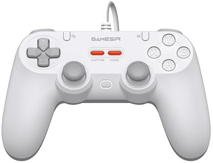 GameSir Tegenaria Lite Controller Cablato – 1000Hz, Latenza Ultra-Ridotta, Stick Hall Effect, 2 Pulsanti Posteriori – Compatibile Switch/PC/Android/iOS – Grigio Retro