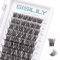 Multipack with Eyelash Glue-10 Pairs Reusable 3D Eye Natural Handmade Black Strip