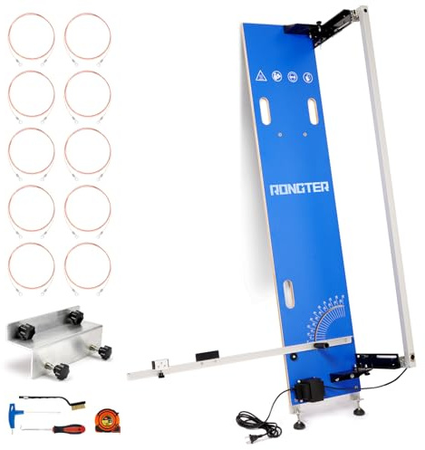 RONGTER Coupe-polystyrène, un coupe-fil chaud monobloc soudé, 230W, un coupe-fil chaud de haute précision, fils de coupe allemands, pieds de support universels, pour la coupe verticale et horizontale
