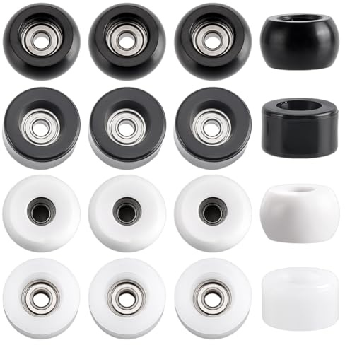 WADORN 16 Stück 2 Größen Professionelle Fingerboard Räder, 7mm 7.5mm Durchmesser Innenbereich Außenbereich Fingerboard Lager Räder 4.5 mm Höhe für Professionelle Anfänger Fingerboarding Sportarten