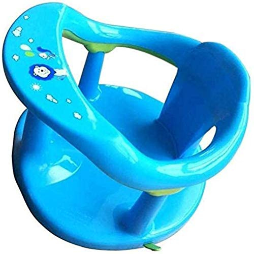 Generic Siège de Baignoire pour bébé, Siège de Bain pour bébé, Support de Bain pour avec 4 Ventouses et Dossier pour Assis de 6 à 18 Mois jusqu'à 25 Kg (Bleu)