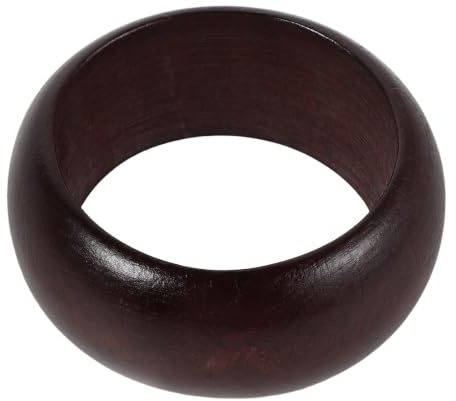 Lurrose Vintage brett träarmband, rustikt tjockt träarmband för kvinnor, bohemiskt tjockt brett armband, minimalistiska festivalsmycken, D 65 mm