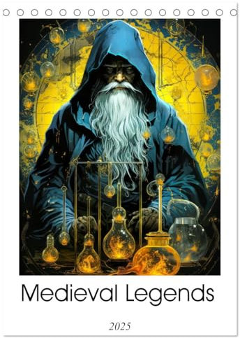 Medieval Legends (Tischkalender 2025 DIN A5 hoch), CALVENDO Monatskalender