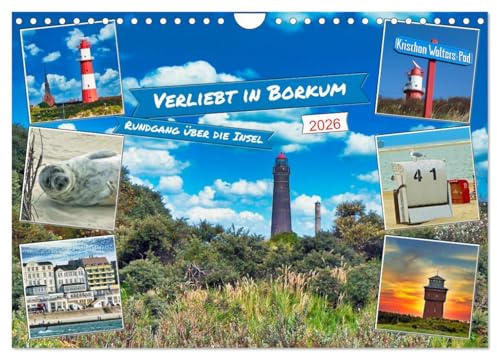 Verliebt in Borkum (Wandkalender 2026 DIN A4 quer), CALVENDO Monatskalender