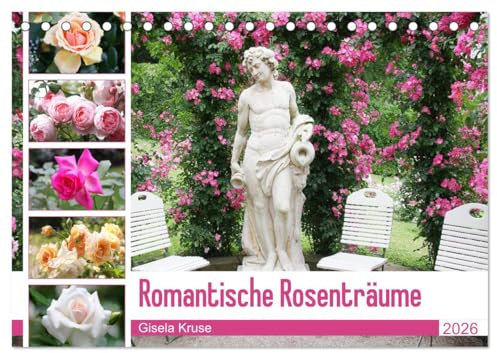 Romantische Rosenträume (Tischkalender 2026 DIN A5 quer), CALVENDO Monatskalender: Rosen, die zum Träumen verführen (CALVENDO Natur)