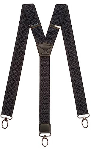 Olata Bretelles Résistantes en Y avec Mousqueton - 4 cm. Bleu Marine