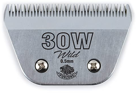 Furzone Detachable Blade - Size 30W Wide Blade 1/50, Made of Extra Durable Japanese Steel, Compatible with Most Andis, Oster, Wahl A5 Clippers